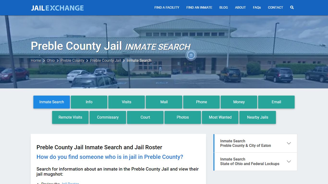 Inmate Search: Roster & Mugshots - Preble County Jail, OH - Jail Exchange